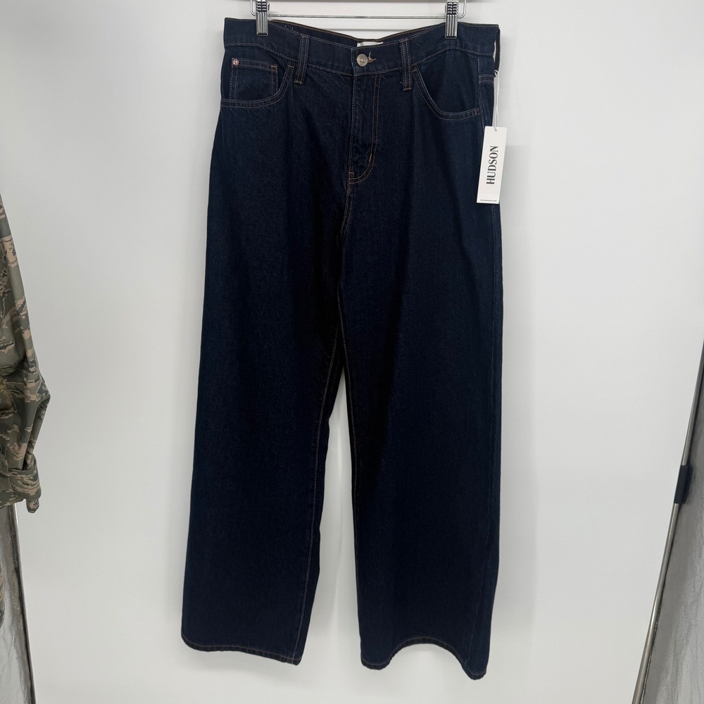 Hudson Germanesca Low Rise Relaxed Wide Leg Jeans Indigo Blue Size 29 NWT